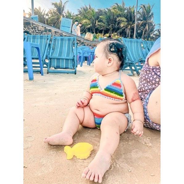 ĐỒ BƠI CHO BÉ, BIKINI CẦU VỒNG BÉ GÁI ️