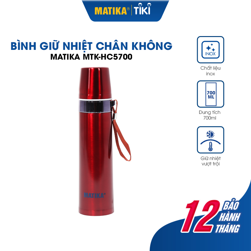 Bình Giữ Nhiệt Inox MATIKA MTK-HC5700 Dung Tích 700ml - Hàng Chính Hãng