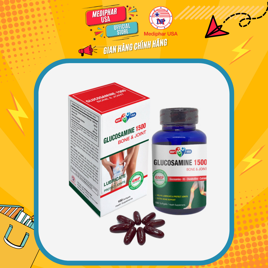 Thực phẩm chức năng cho xương khớp Glucosamine 1500 Softgel MDP