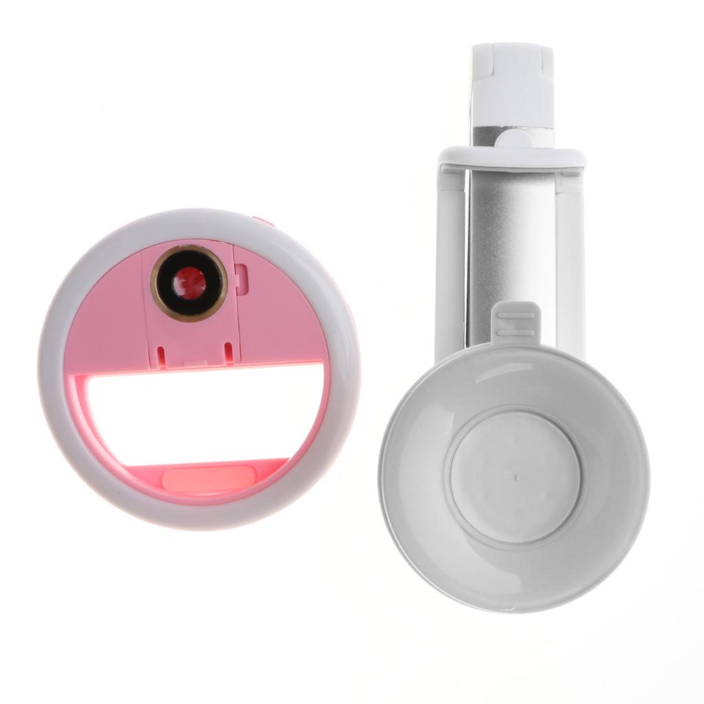 Live Streaming Stand Foldable Sucker Smartphone Phone Holder with Fill Light