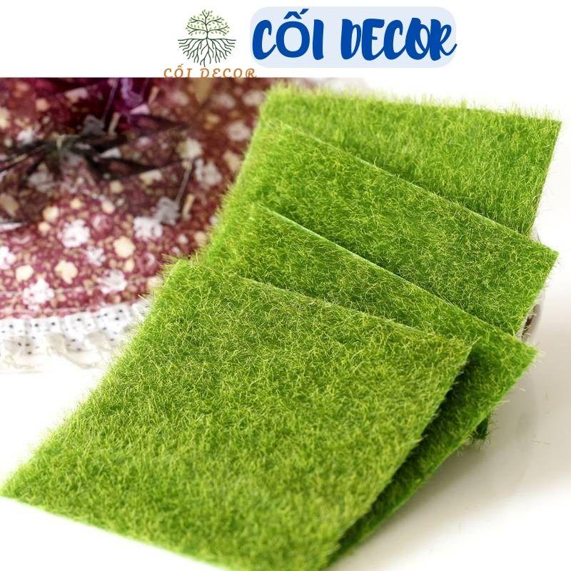 Tiểu cảnh mini ️ Tấm Cỏ giả trang trí tiểu cảnh sen đá, sân vườn, bể cá, bể terrarium