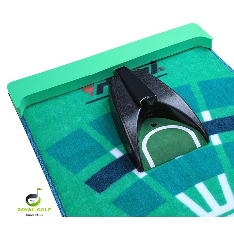 Combo thảm putt cao cấp TL018 + máy trả bóng chạy bằng pin