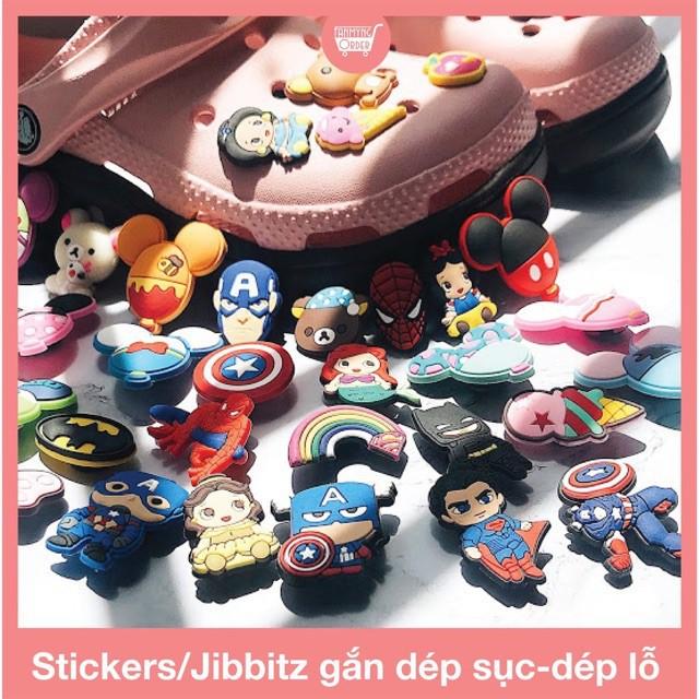 combo 10 sticker gắn trang trí dép Crocs Dép lỗ - Giao ngẫu nhiên