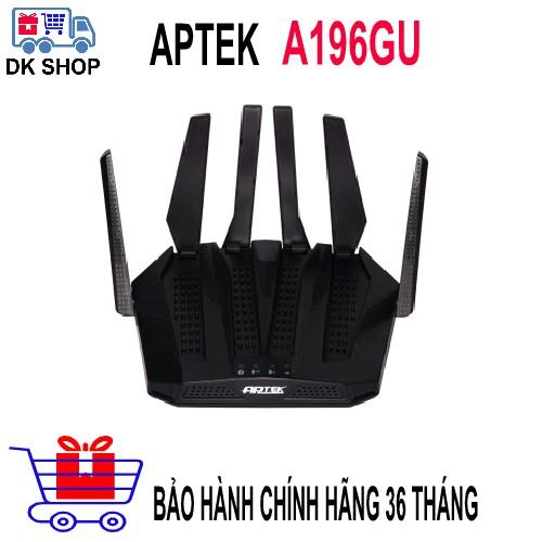 Wifi Router APTEK A196GU Băng Tần 5Ghz Chuẩn AC1900/ 1299Mbps - Xuyên Tường Cực Mạnh - Chính Hãng - Bảo Hành 36 Tháng.