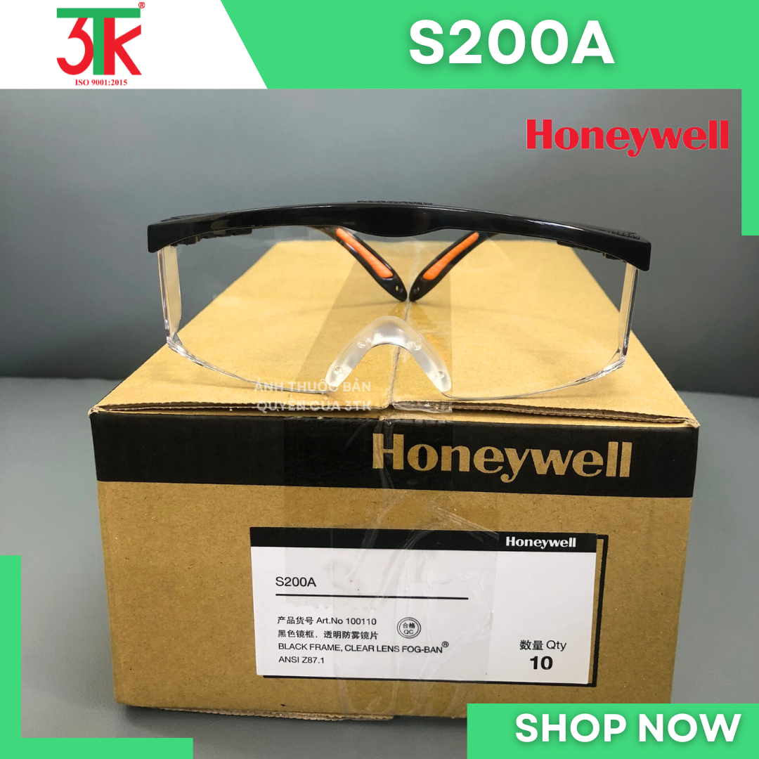 Kính Honeywell S200A Chống đọng sương, chống trầy xước, chống tia UV, chống lóa