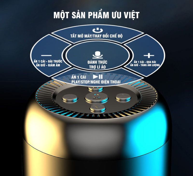 Loa Bluetooth Mini Gọn Nhẹ Công Suất Lớn Sạc Pin USB Tiện Lợi