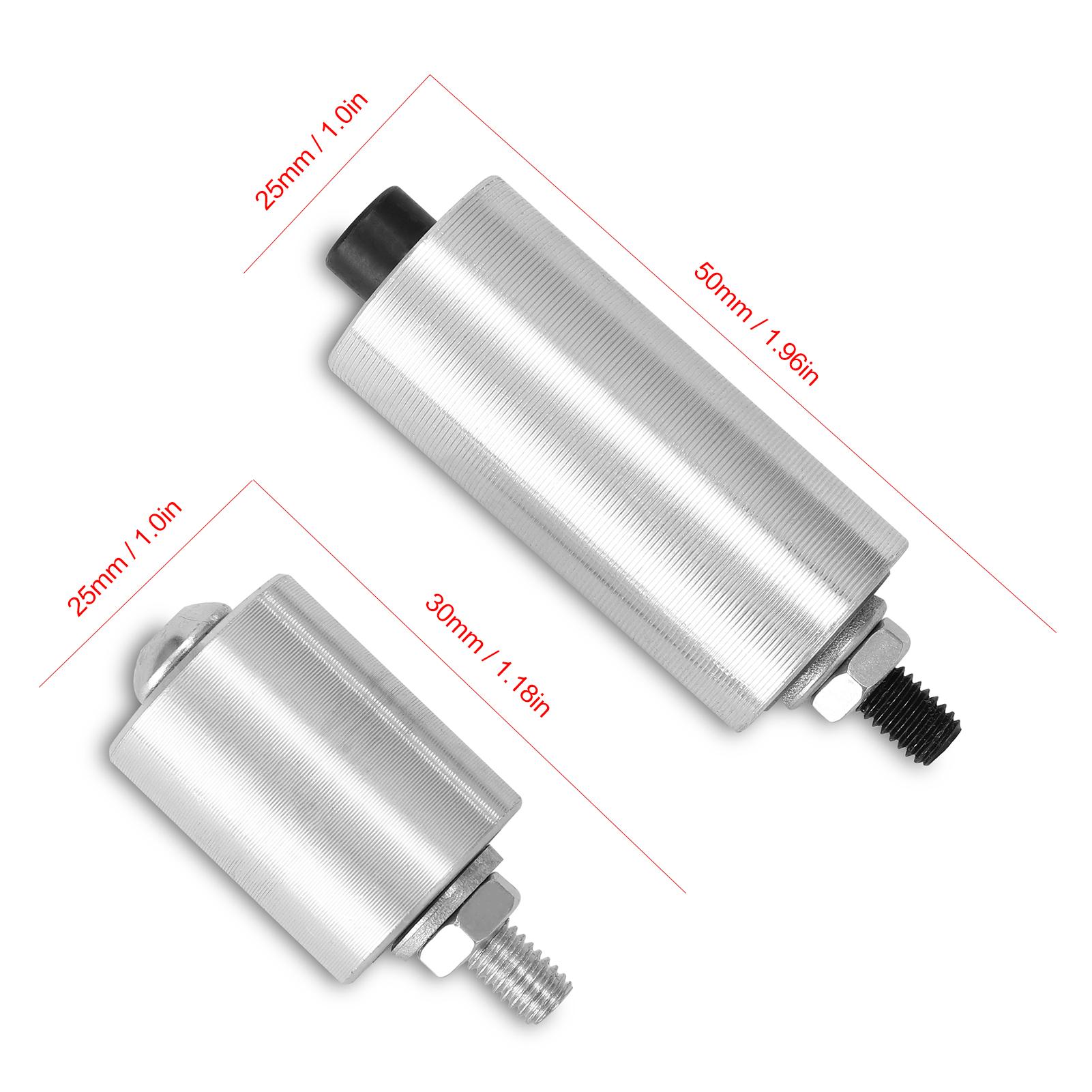 30/50mm DIY Double Bearing Sander Aluminum Alloy Conveyor Wheel Driven Wheel Without Ribs with 8mm Shaft