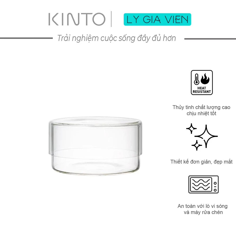 Hộp Đựng thực phẩm Bằng Thủy Tinh Kinto Schale Glass Case