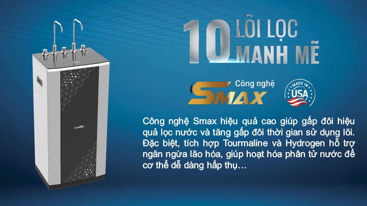 Máy lọc nước nóng lạnh 2 vòi Karofi KAD-D950 - Hàng chính hãng