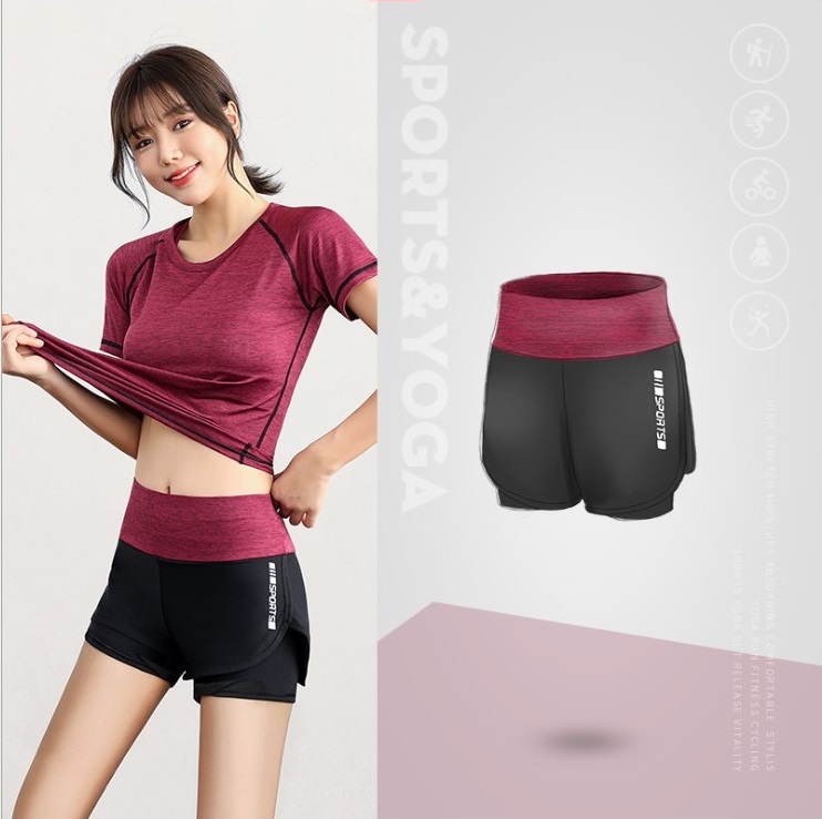 Bộ đồ tập gym, yoga, aerobic nữ Linda026 áo thun quần đùi, quần áo thể thao nữ