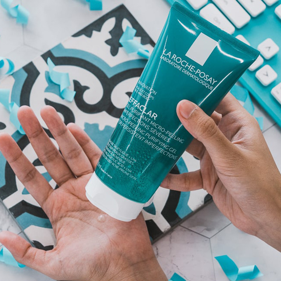 Sữa Rửa Mặt & Sữa Tắm LaRochePosay Effaclar Micro-Peeling Gel Cleanser làm sạch & giảm mụn 400ml