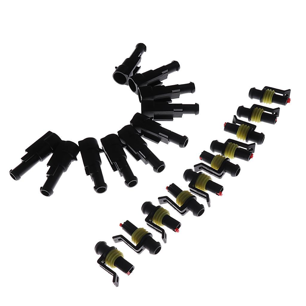 10 Set 1Pin Sealed Waterproof Quick Splice Electrical Wire Connector Plugs