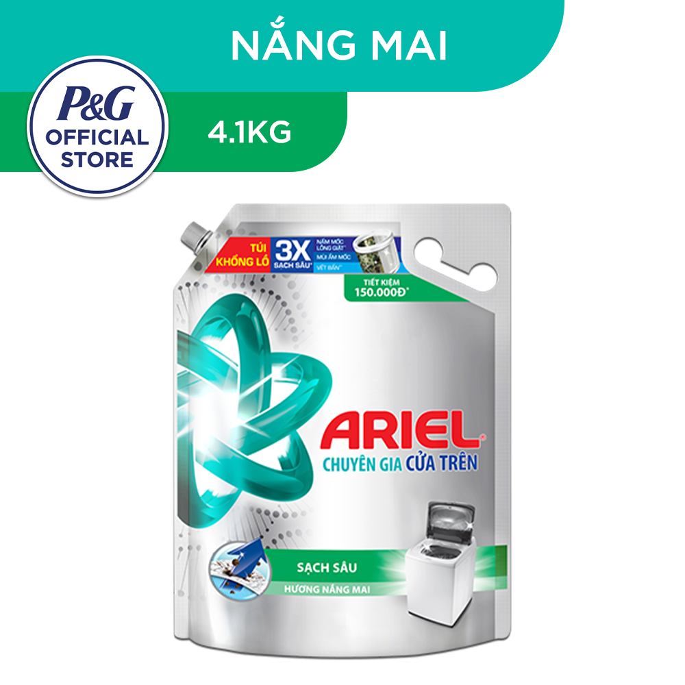 Nước Giặt ARIEL Chuyên Gia Cửa Trên Túi Nắng Mai 4.1kg/ Hương Downy 3.9KG