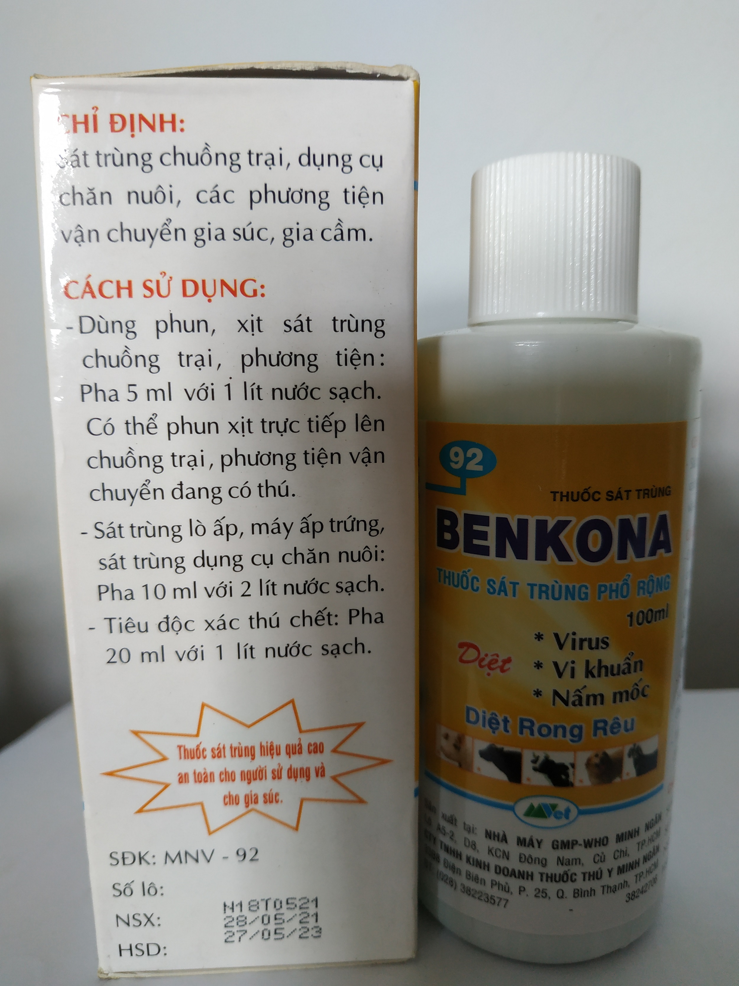 Benkona trừ nấm trên giá thể, cây trồng - chai 100ml