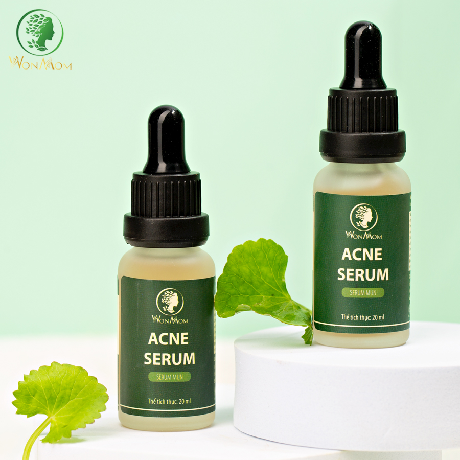 Acne serum, serum mụn thảo mộc đánh bay mọi loại mụn cứng đầu Wonmom 20ml