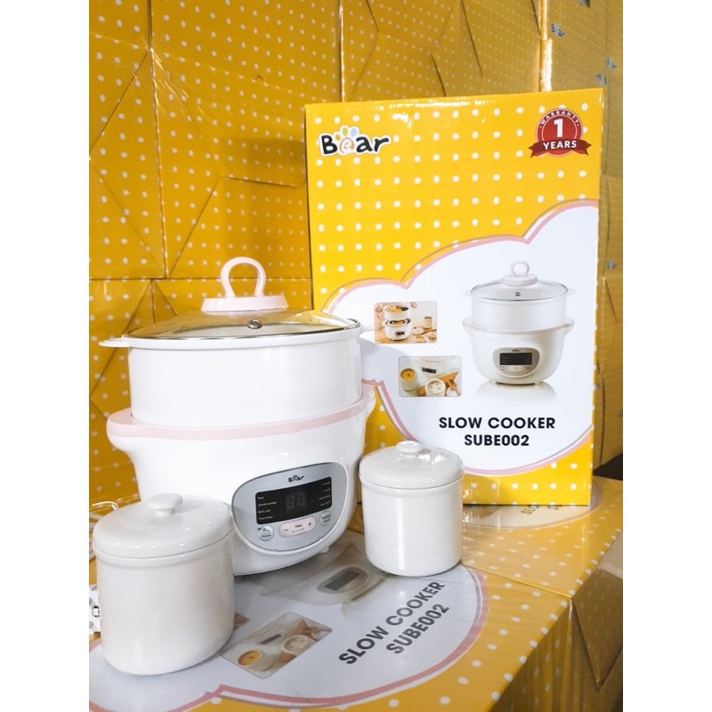 Nồi nấu chậm Bear 1.6 lít SUBE002 - Hàng chính hãng