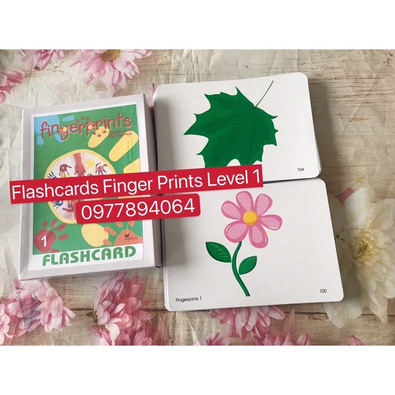 FLASHCARDS FINGER PRINT 1,2,3-khổ A5 ép plastic bền đẹp