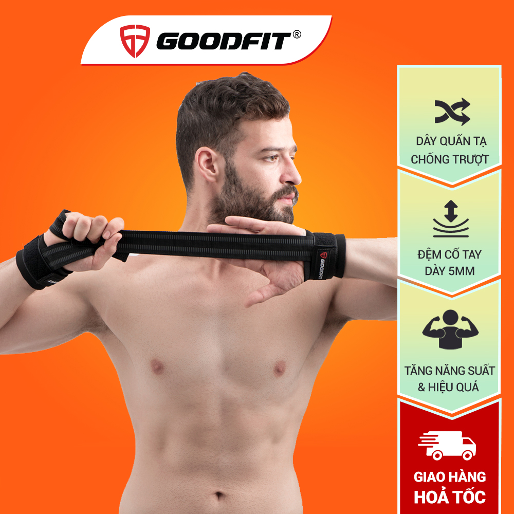 Dây Kéo Lưng Tập Gym Lifting Straps Goodfit Gf731Ls