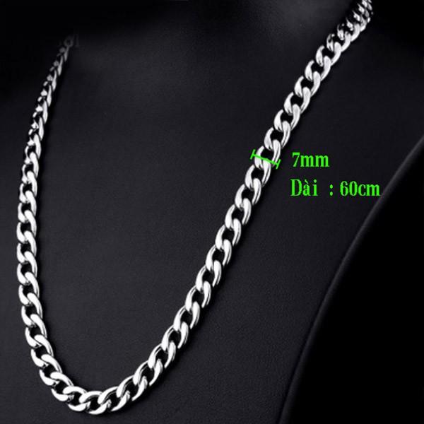 Dây chuyền nam inox móc xích Hàn Quốc BHDC122