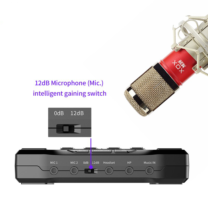 XOX BD2 - Sound Card Bluetooth, 48V Hát Karaoke Online, Livestream, Podcast Và Phòng Thu - Hàng Chính Hãng