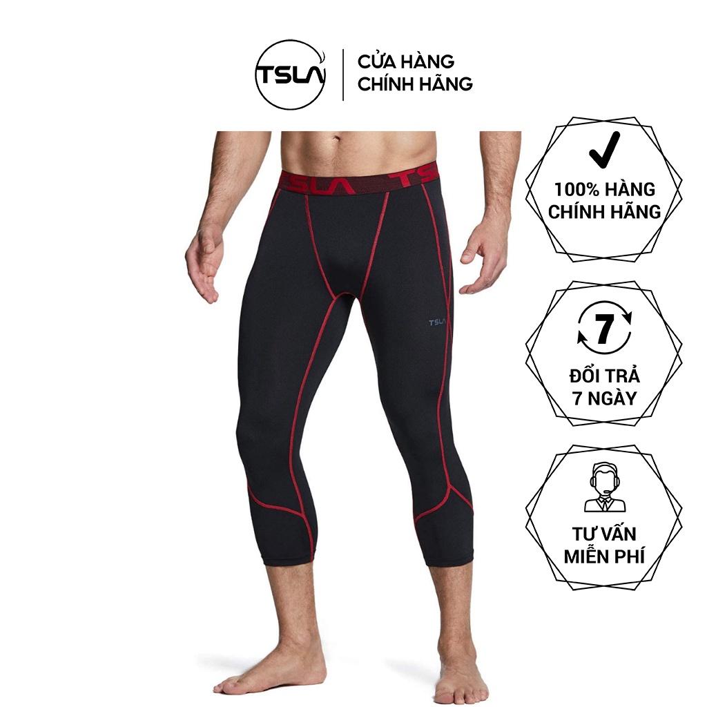 Quần legging Pro Combat thể thao nam bó cơ TSLA dạng lửng co giãn 4 chiều TSL2013