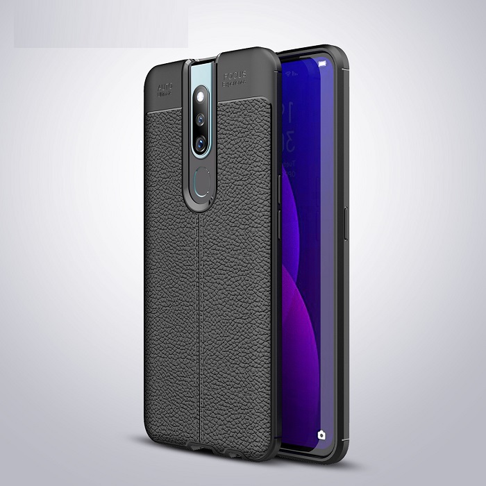 Ốp lưng chống sốc silicon giả da, chính hãng Auto Focus dành cho OPPO F11 Pro