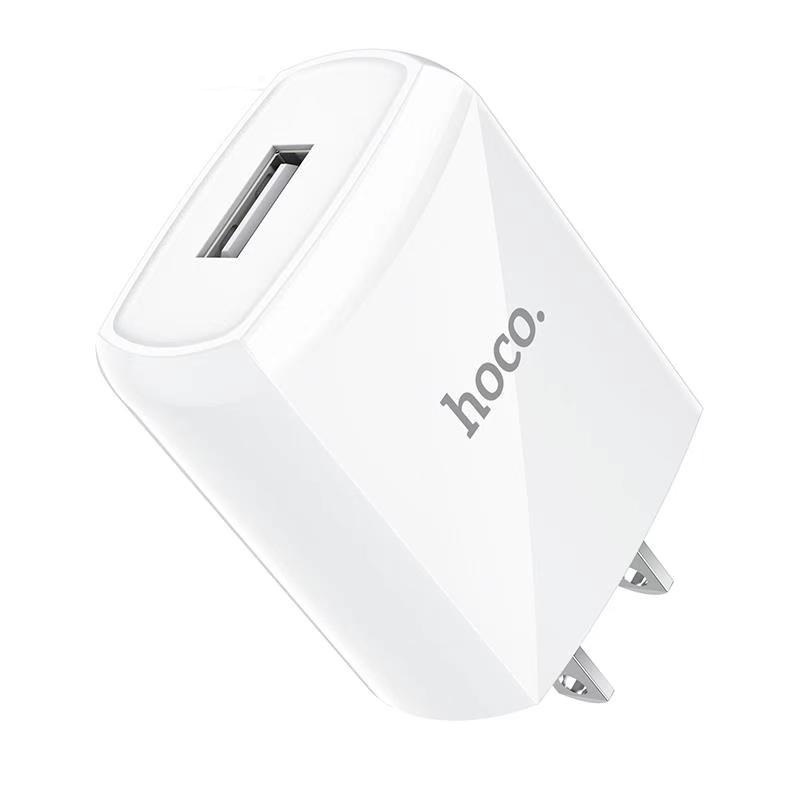 Bộ sạc 2.4A Hoco DC13 chuôi dẹt 1 cổng Usb kèm dây sạc dài 1M cho iPhone/iPad - Hàng chính hãng