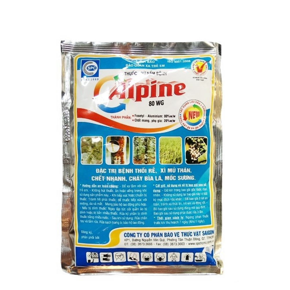 Trừ bệnh Alpine 80WG trừ bệnh thối rễ, cháy lá vi khuẩn