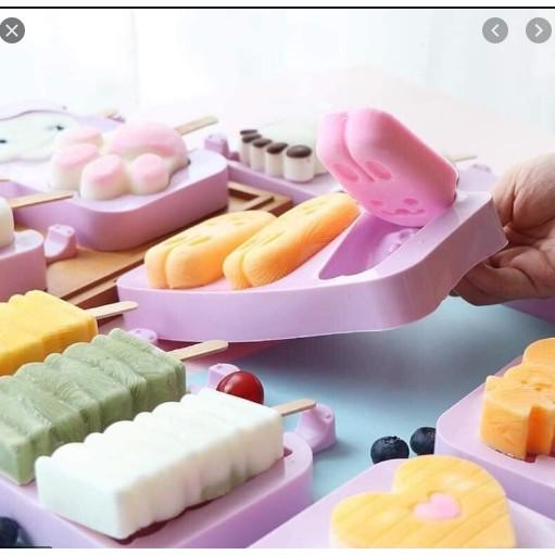 Khuôn làm kem silicon gồm nhiều mẫu  mẫu mới