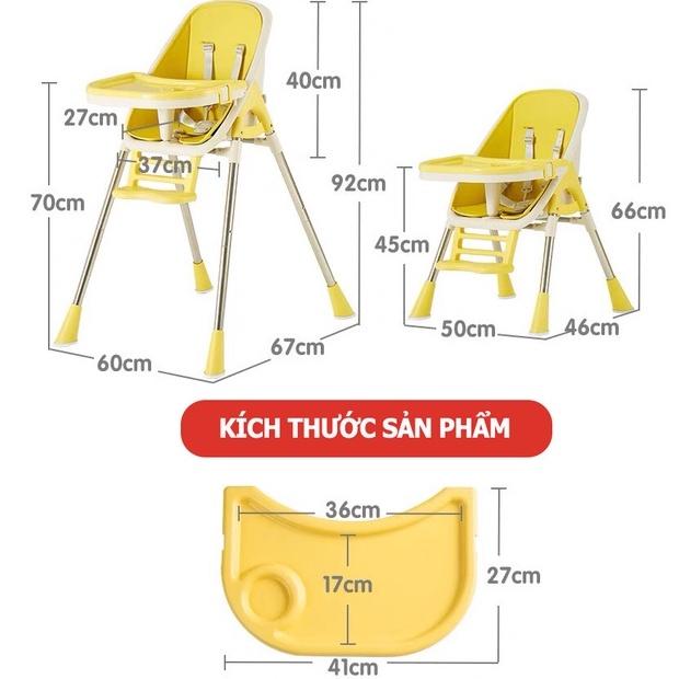 Ghế ăn dặm cho bé cao cấp Jokey V5 điều chỉnh độ cao tặng kèm đệm lót Bảo Hành 24 tháng