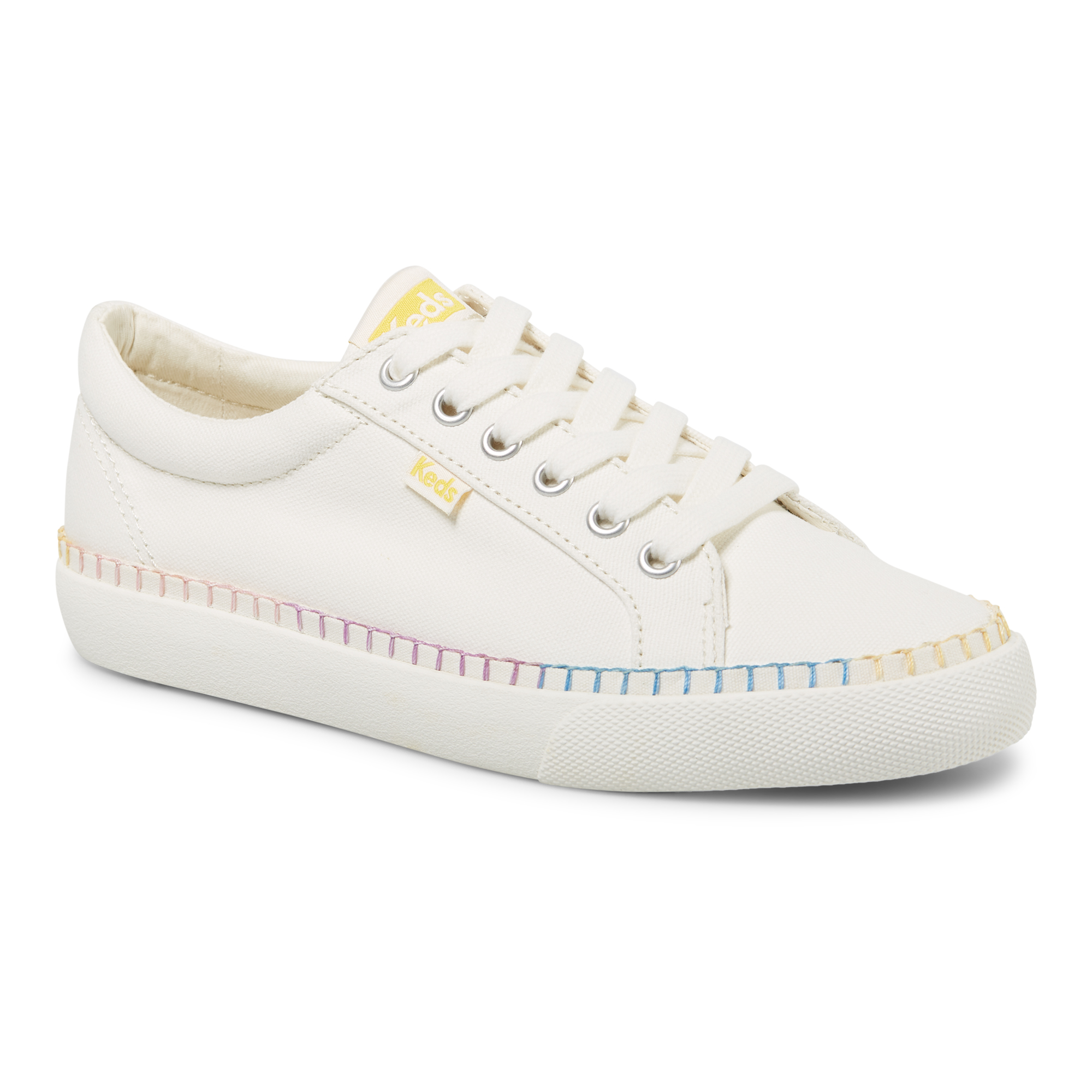 Giày Thể Thao Keds Nữ- Jump Kick Whipstitch Foxing Canvas Cream- KD066305