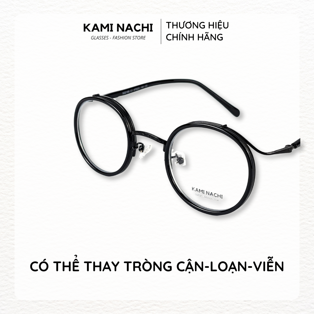 Gọng kính Xuân Hè mới KAMI NACHI S22105, chất liệu kim loại