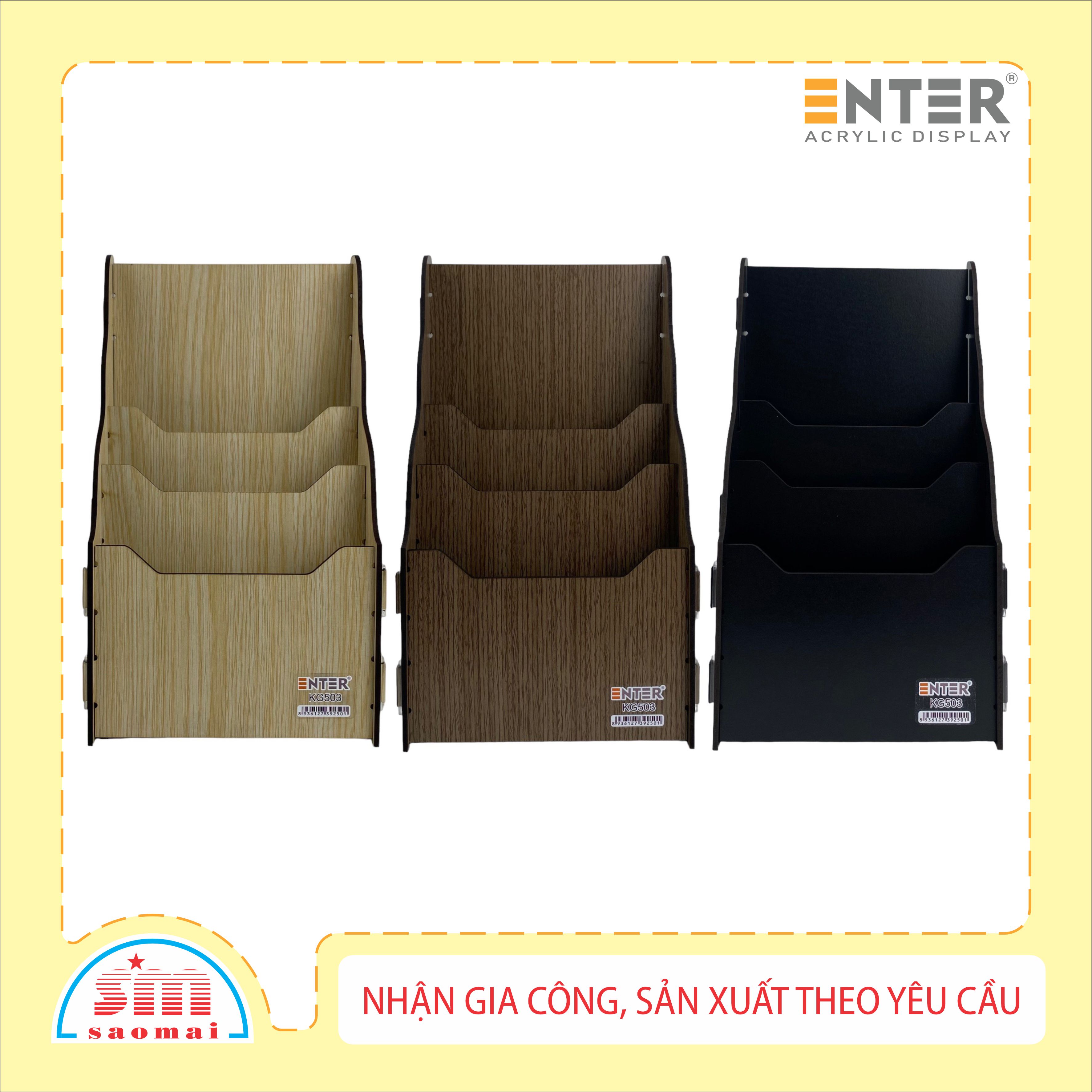 Kệ gỗ 3 ngăn Enter KG503 A5 lắp ráp