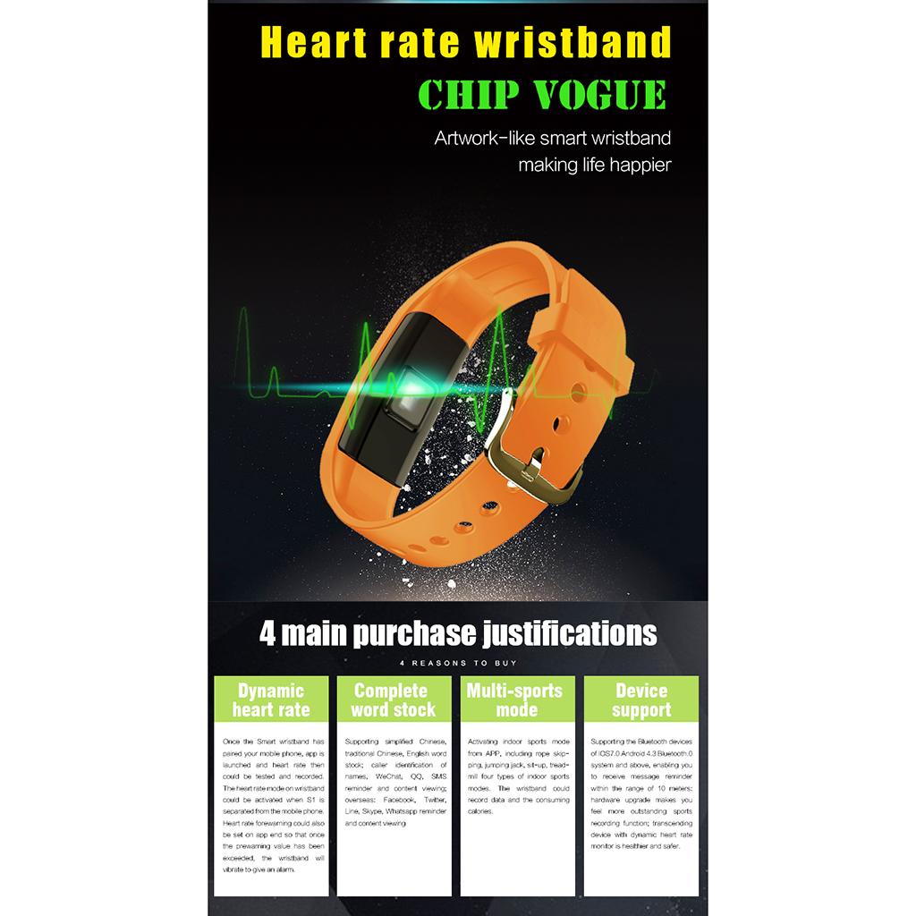 S1 SmartWatch Sweatproof Smart Watch Bracelet for Android HTC Sony Samsung Google Pixel /Pixel and iPhone 5 5S 6 6 Plus 7 Smartphones