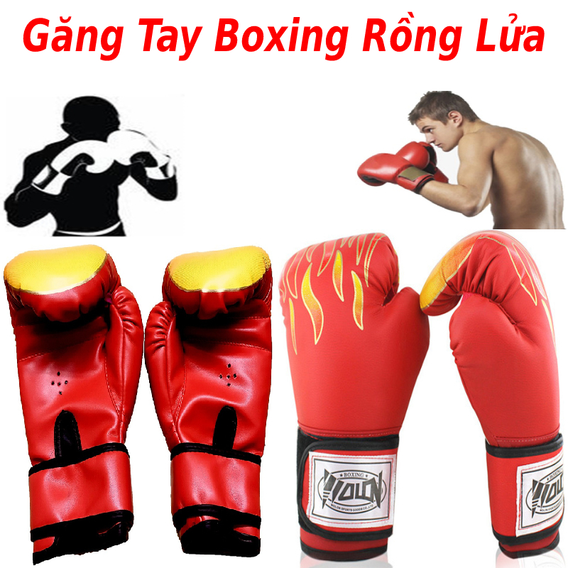 Găng tay boxing đấm bốc rồng lửa thế hệ 5.0 phiên bản găng tay đấm bốc cải tiến êm hơn, ưu việt hơn, bền bỉ hơn, dành cho boxing mma võ cổ truyền