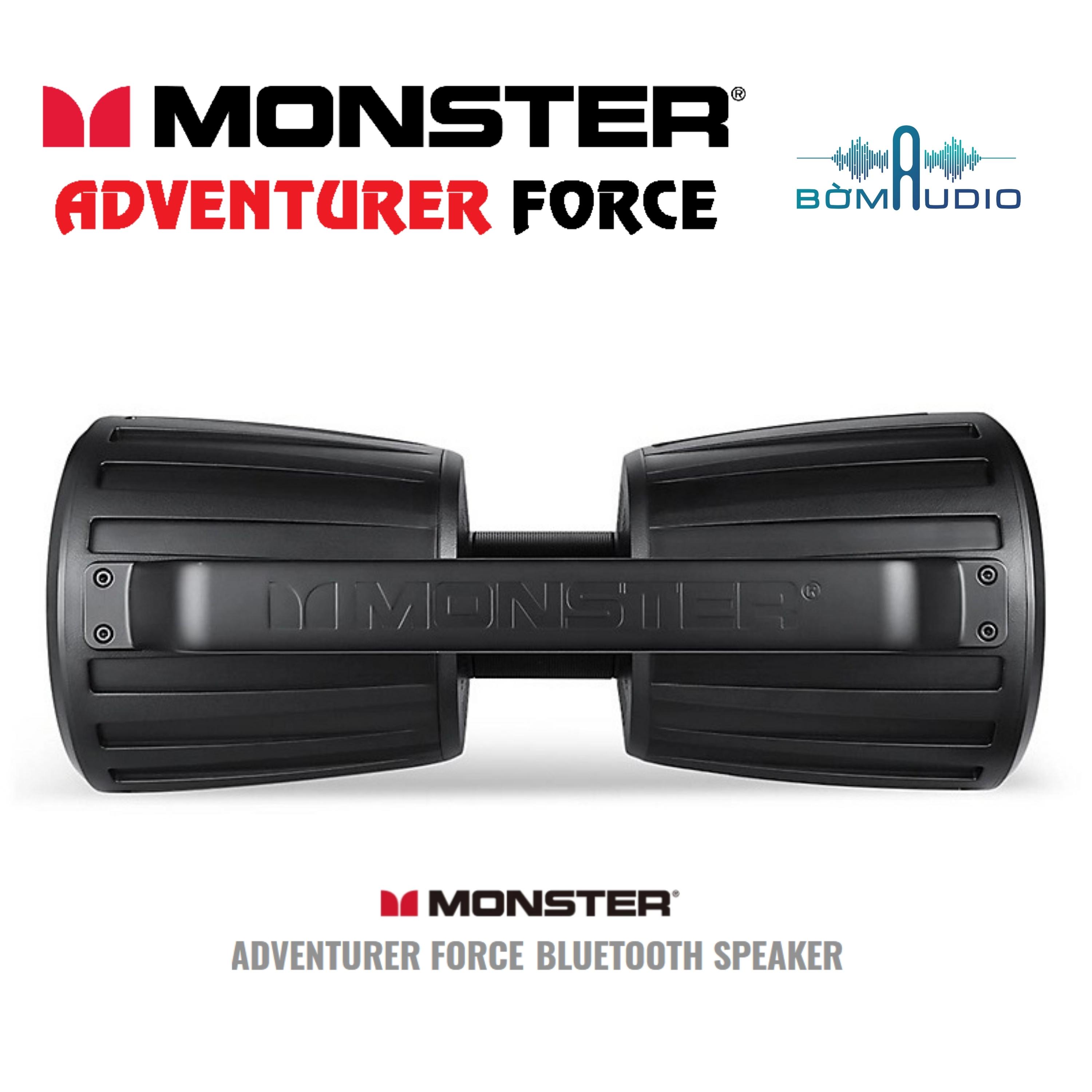 MONSTER ADVENTURER FORCE | Chất Âm Quái Vật _ Khuấy Động Mọi Cuộc Vui - Loa Bluetooth 5.0 Xách Tay Năng Động &amp; Thời Thượng - Chống Nước Chuẩn IPX7 Cao Cấp - Loa Kép 360o Cho Chất Âm Khủng - Đa Dạng Kết Nối - Pin 18H Liên Tục | Hàng Chính Hãng _ Mới 100%