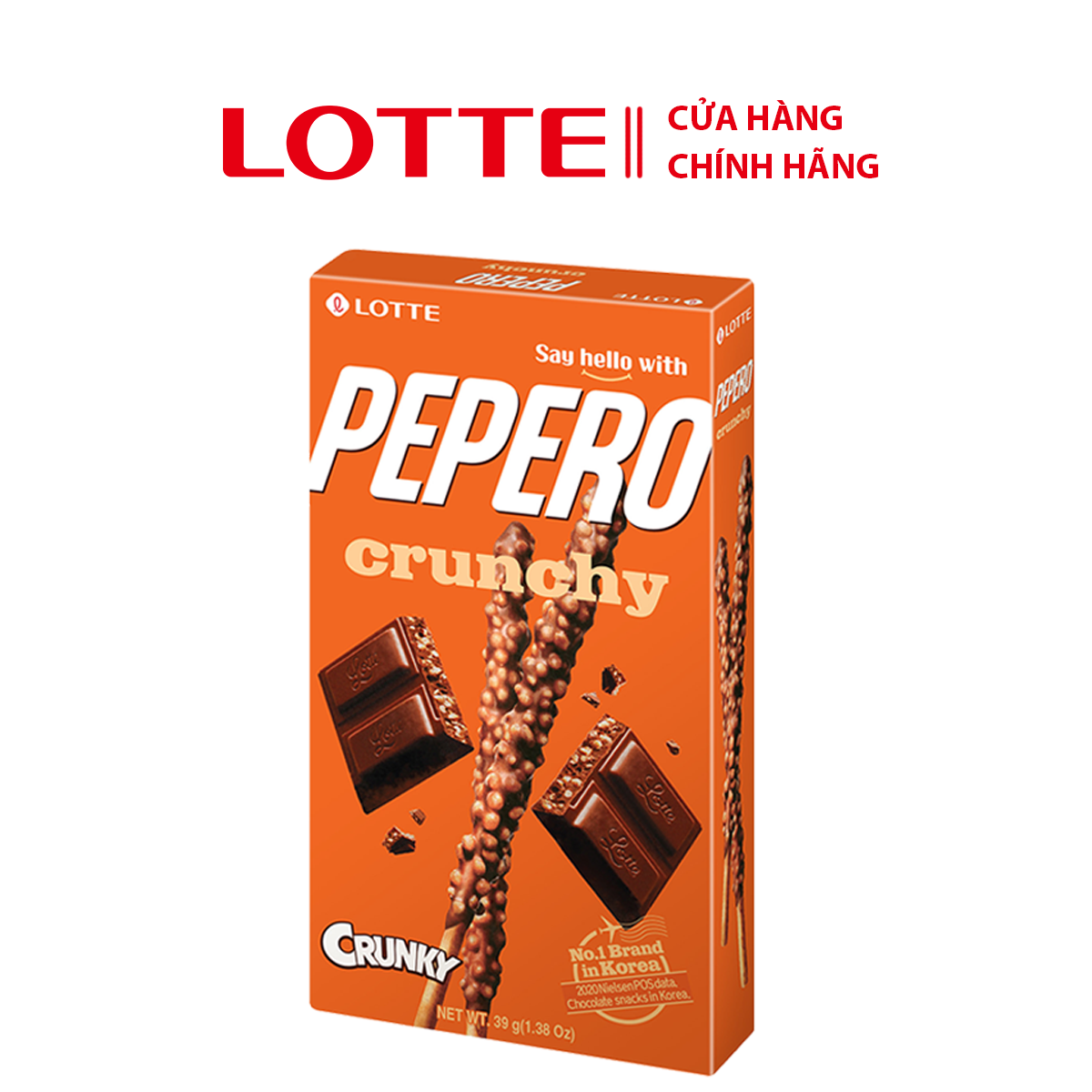 [SỈ/LẺ] Bánh que Lotte Pepero vị Socola Crunky