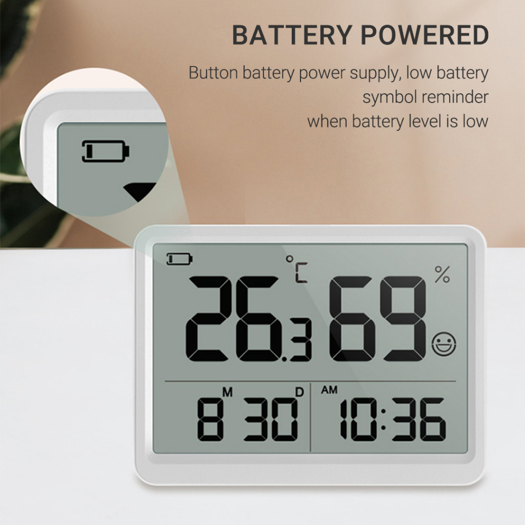 Nhiệt Kế Kỹ Thuật Số lcd xiaomi youpin Đo Nhiệt Độ Và Độ Ẩm / Ngày / Hẹn Giờ Cho Phòng