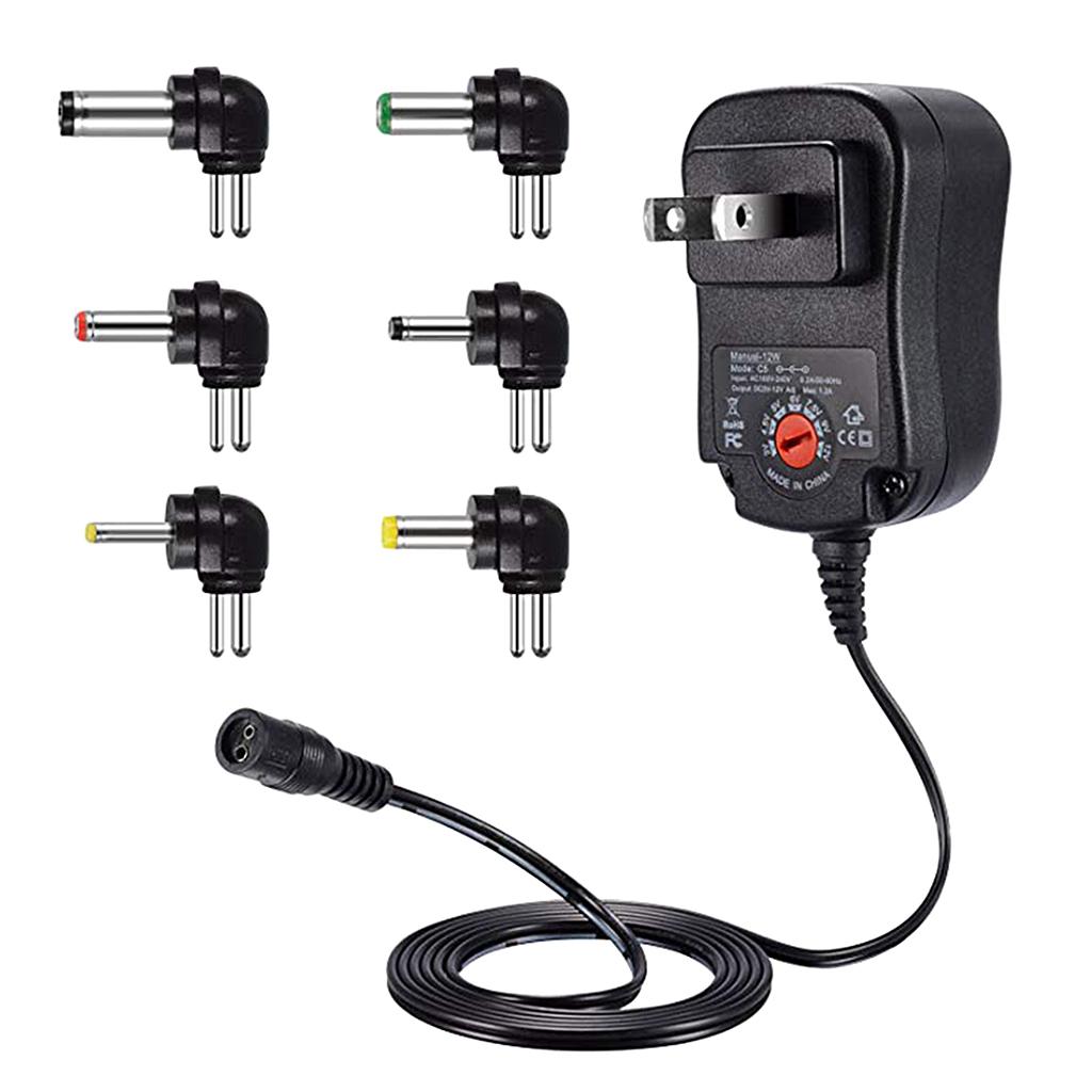 New 2.1A 30W 3V 4.5V 5V 6V 7.5V 9V 12V AC DC Charger USB Port Supply