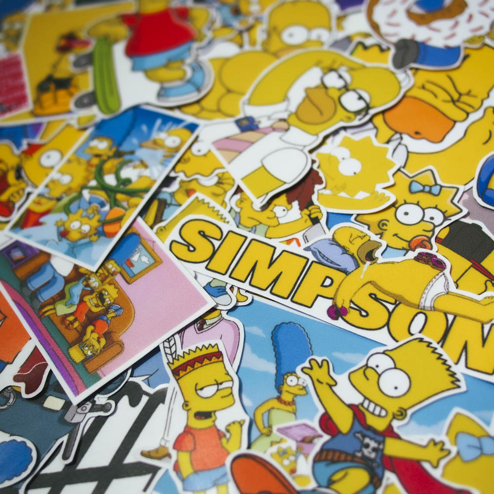 Set 100 sticker hình dán - The Simpsons