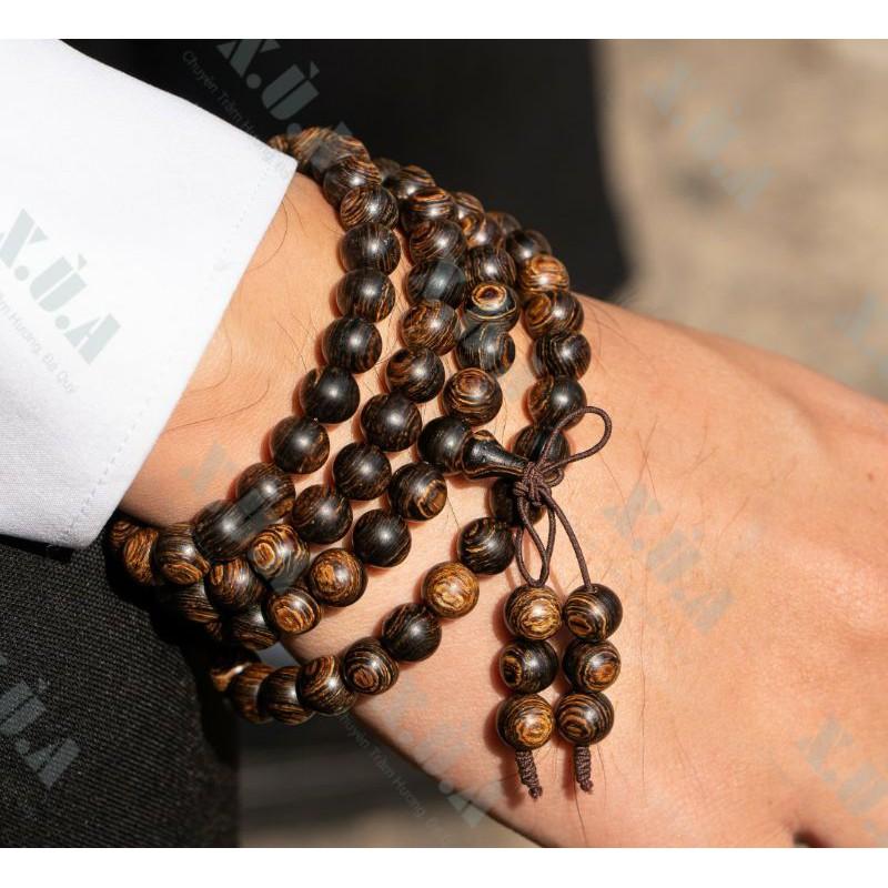 Vòng Tay Trầm Hương Sánh Chìm 108 hạt Loại 8ly Thơm Vĩnh Viễn