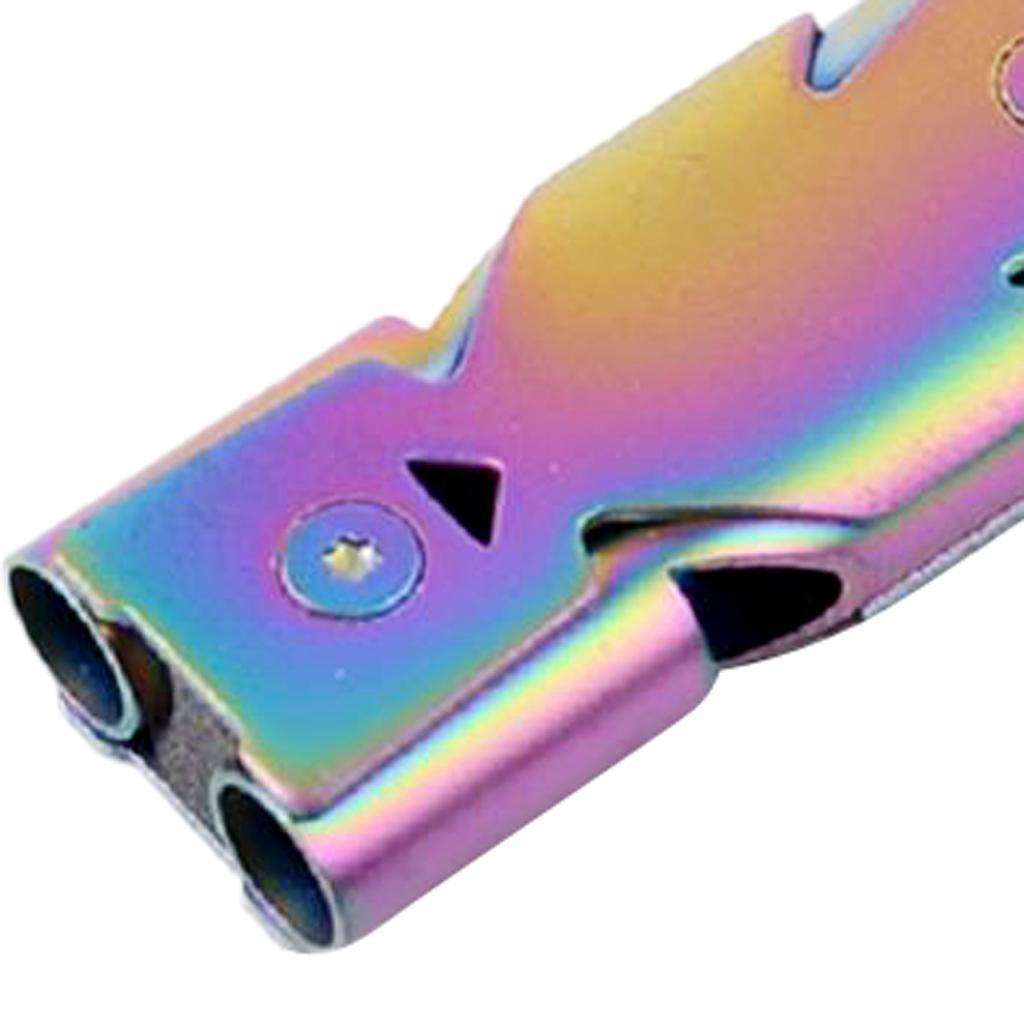 Double Pipe High Decibel Outdoor Camping Survival Emergency Whistle