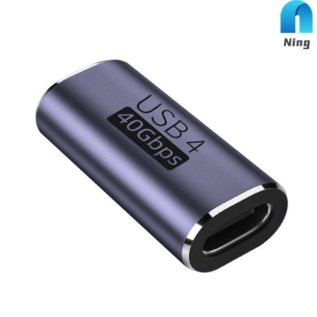 Đầu Chuyển Đổi Ning Type-C 4.0 Cổng C Female Sang C 40gbps Pd100w Sạc Nhanh Dành Cho Thunderbolt 4 Notebook
