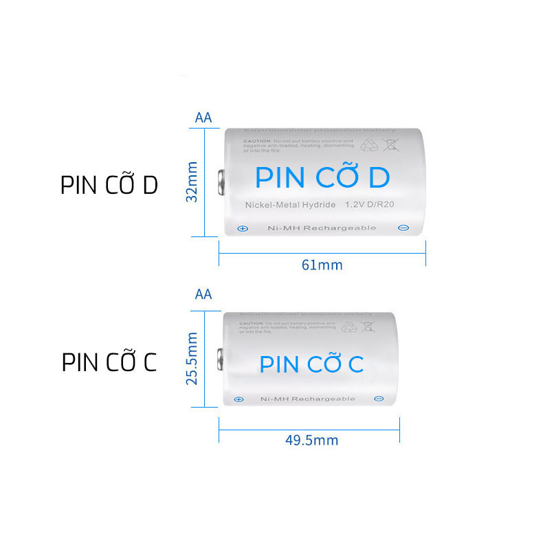 Pin Sạc Cỡ C/D 4000/5000mAh Và Sạc BST-C821BW