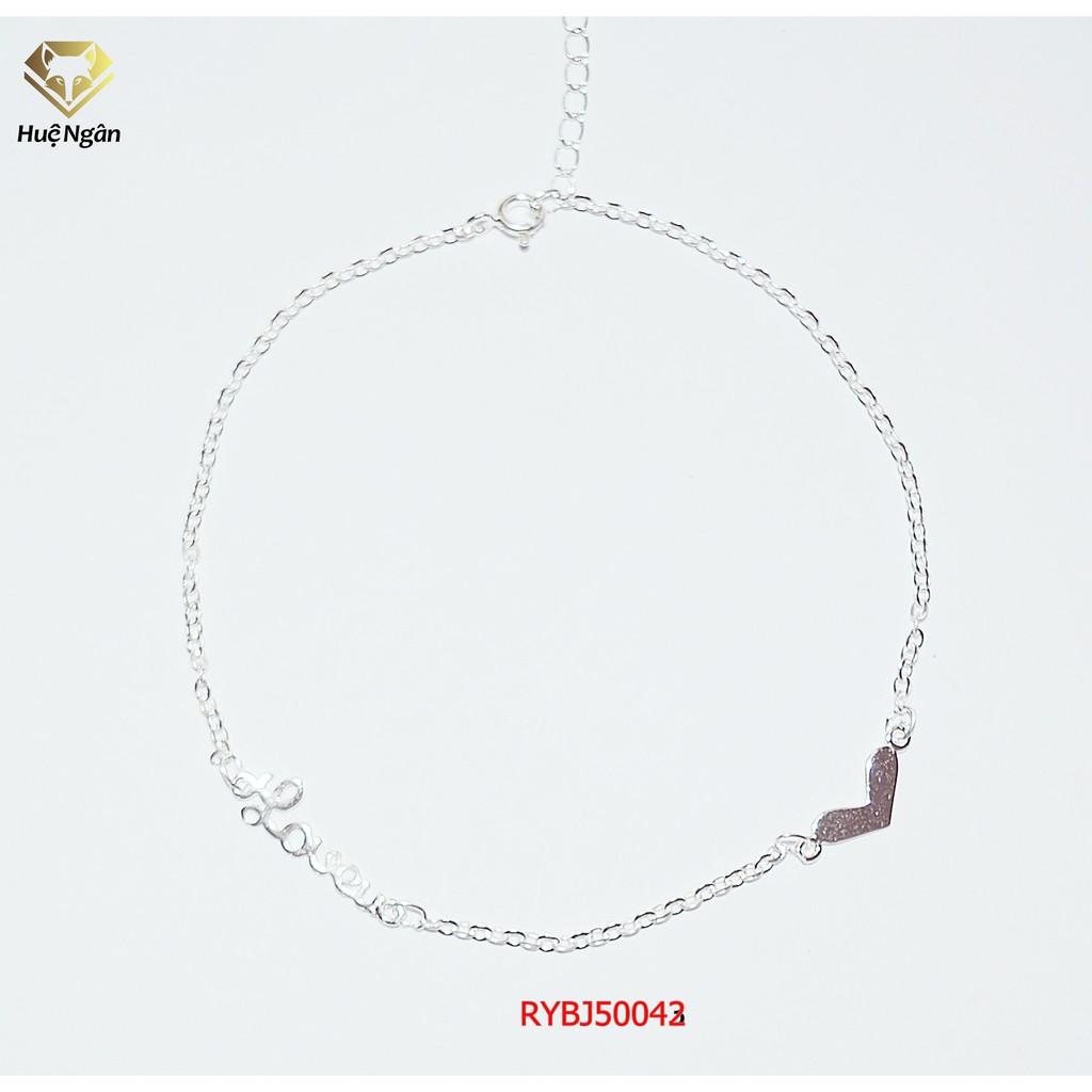 Lắc chân bạc Ý 925 Huệ Ngân - Love in Love RYBJ50042