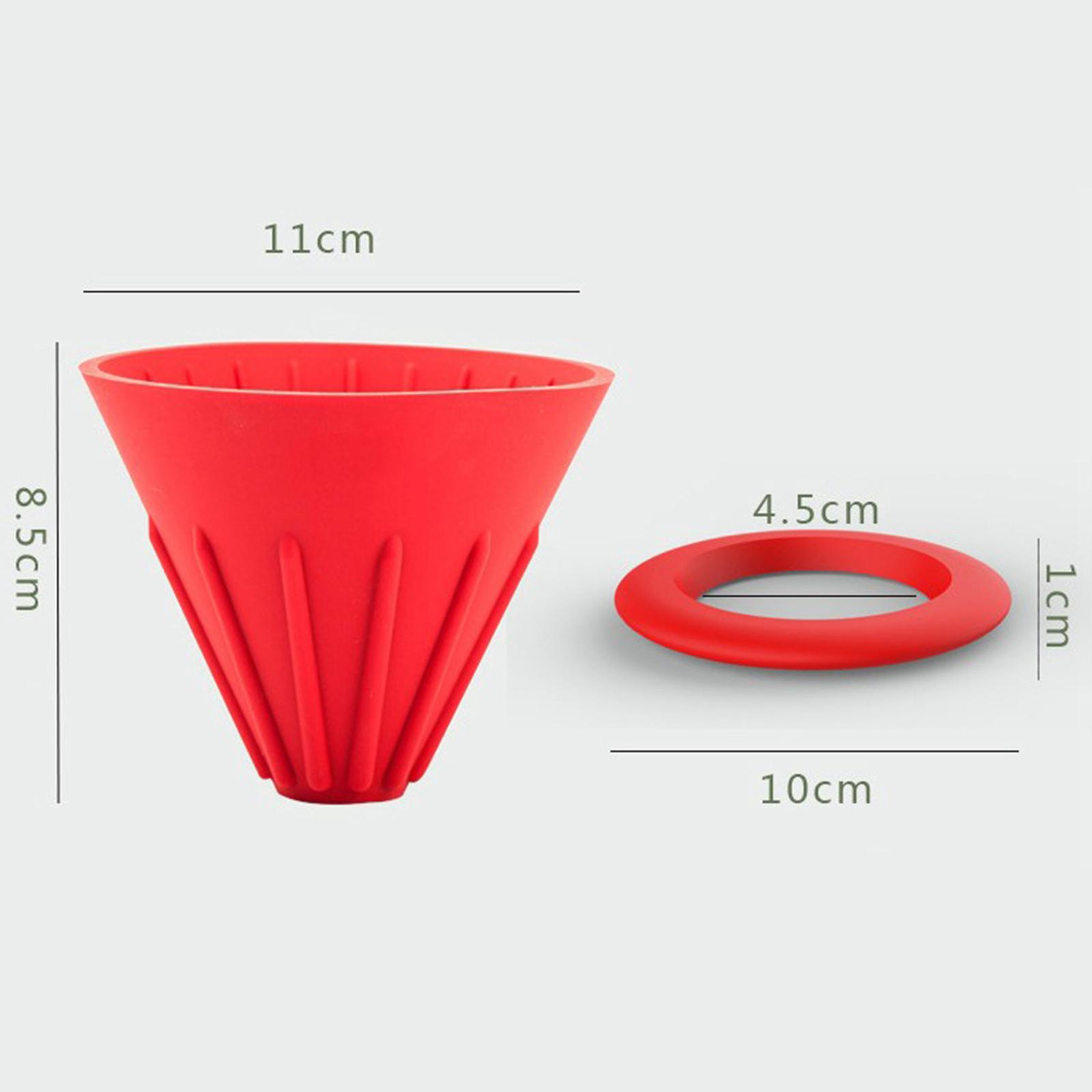Pour Over Coffee Maker and Tea Dripper, Portable Drip Cone Filter Silicone Strainer Brewer, Coffee Maker Accessories, Easy to Clean