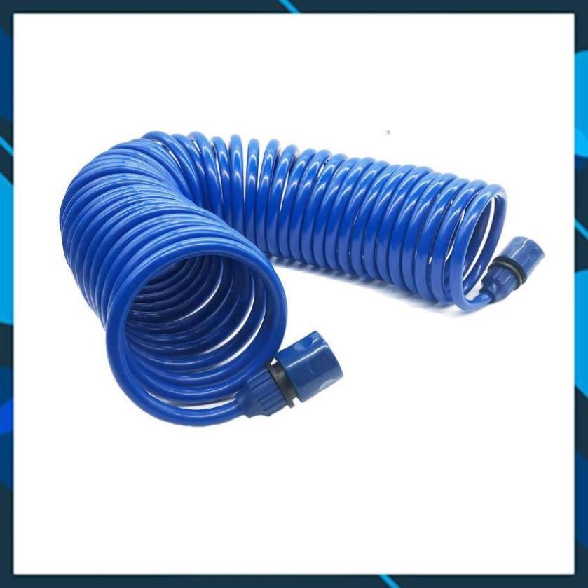 Bộ vòi xịt nước tưới cây đa năng tăng áp lực nước kèm dây tưới dạng lò xo co dãn 701-1814 loại 10m