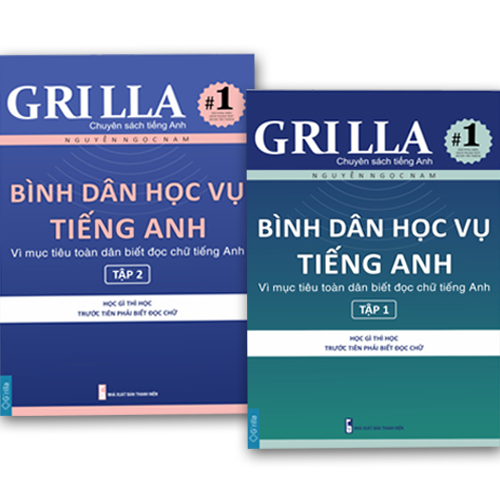 Bình Dân Học Vụ Tiếng Anh - Tác Giả Nguyễn Ngọc Nam - Combo Tập 1 + Tập 2