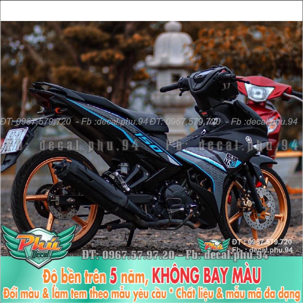 Tem Rời Exciter 150 Y15zr xanh đen nhám -1