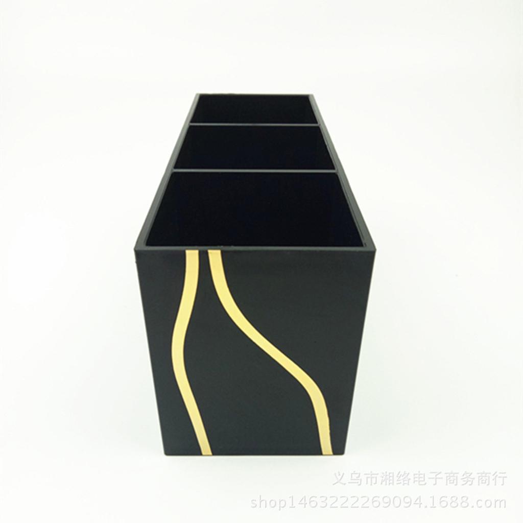 Makeup Brushes Display Stand Storage Cosmetic Container Acrylic Case&3 Holes